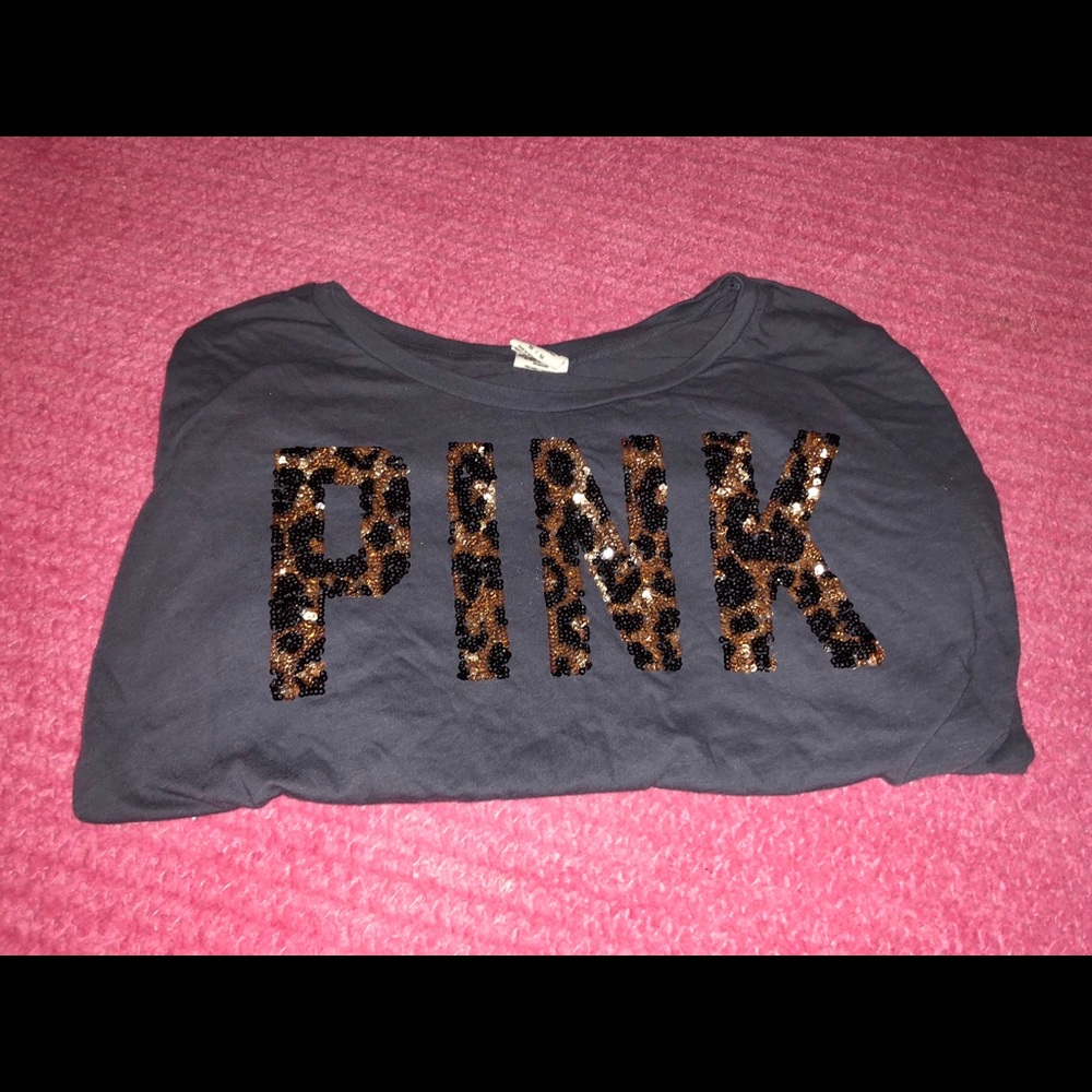 VS PINK sequin cheetah top